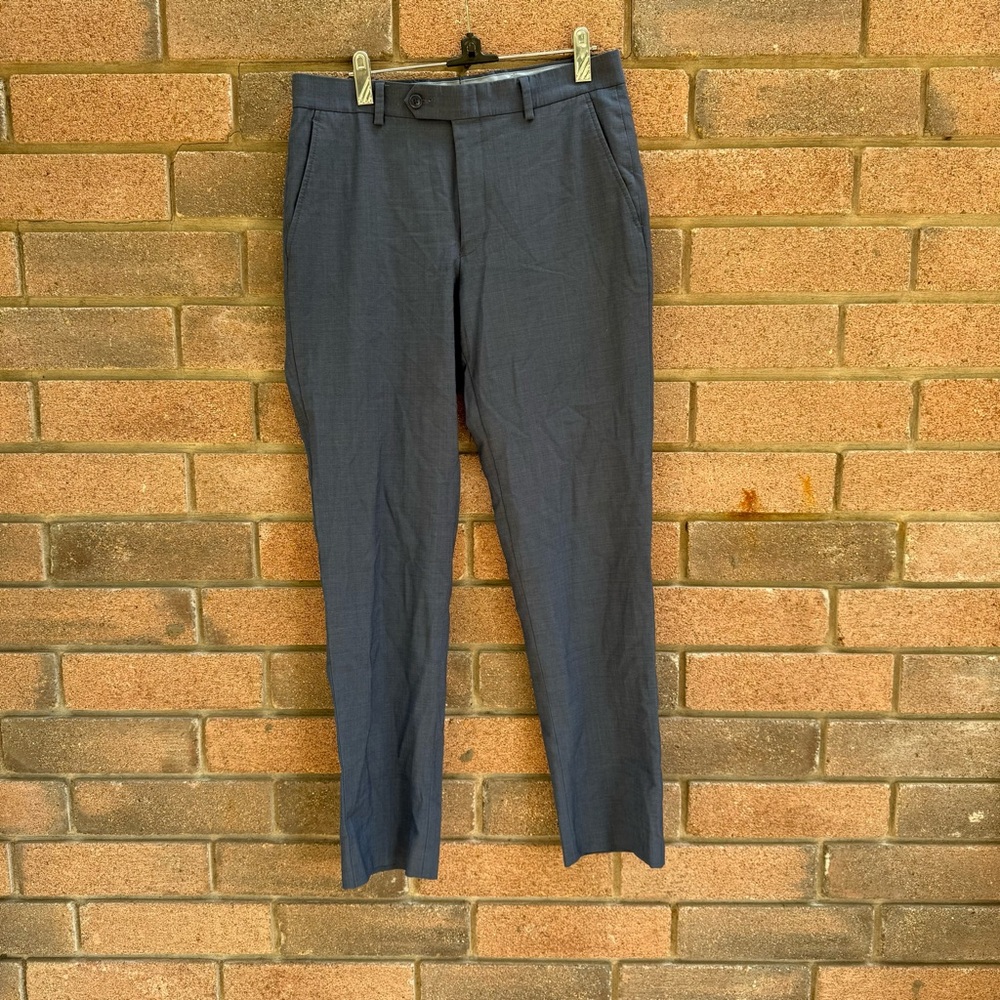 Bar III Men's Classic Gray Dress Pants 30w 30L Slim Fit